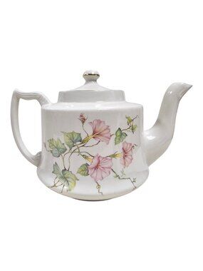 James Kent Old Foley pink morning glory teapot . made Staffordshire, England